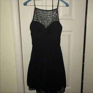 Black crystal Party Dress